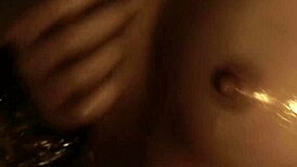 Indian beauty sways nude in erotic teasing dance ritual to sensual music