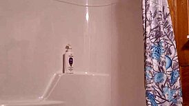 Fresh footage right before stepping into the steamy shower?