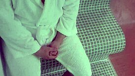 SLUT WIFE RIDES STRANGER COCK IN SAUNA FOR HOT CREAMPIE!?