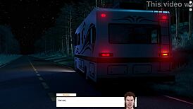 I ride redhead's shaved pussy midnight style creampie merry christmas