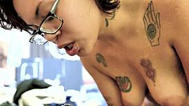 ghetto gagger screams on big cock doggystyle pierced nipples