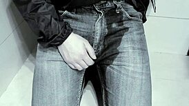 jeans soaked warm in toilet, feel that pee rush?