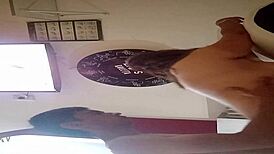 hot latina milf wife takes doggystyle pounding bent over motel couch