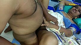 Desi Kavita cheats on husband as he watches her HAIRY PUSSY get LICKED close-up