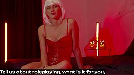 Halloween Witch Stacy Cruz Rides Black Demon Leo Santos Monster Cock