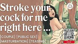 oh god girlfriend watching you stroke cock in public turns me on so much - erotic asmr teasing