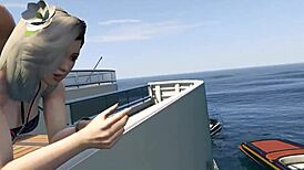 in gta 5 a cute bikini babe ends up fucked hard on the yacht during wild escapades