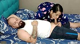 lonely latina milf quits solo fingering for friend's thick cock ride and doggystyle pounding