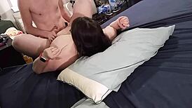 Big Giggly BBW Wife Tits Bounce Wildly During Creampie Fuck