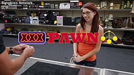 Jenny's Big Tits Bounce During Pawn Shop Ass Pounding