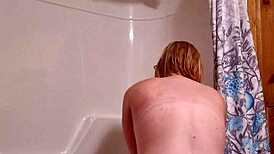 Fresh footage right before stepping into the steamy shower?