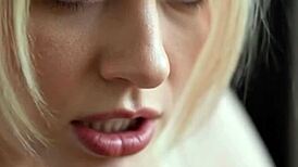 Blonde Lezdom Mistress Uses Brunette Slave With Passionate Control