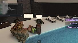 hey latina tan by pool then suck three big cocks