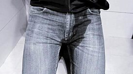 jeans soaked warm in toilet, feel that pee rush?