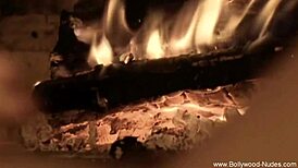 Indian beauty sways nude in erotic teasing dance ritual to sensual music