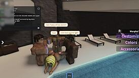 hey latina tan by pool then suck three big cocks