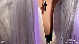 POV Mistress's Massive Ass Facesits While Foot Gags In Skirt