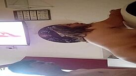 hot latina milf wife takes doggystyle pounding bent over motel couch