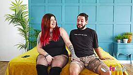 Hot BBW Redhead Leia Bangs Boyfriend Hard