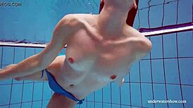 hey check out this tight pussy teen in blue bikini underwater at the beach 🏖️💦