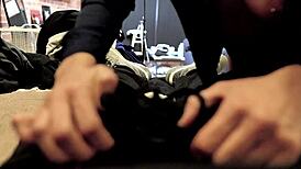 ghetto gagger screams on big cock doggystyle pierced nipples