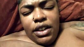 cumming so deep inside her pregnant ebony bbw pussy she moans loud in missionary