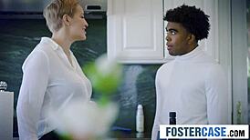 stepsiblings end rivalry by pounding foster mom's big tits and ass in taboo sex ed