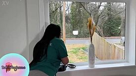 Wow! Juicy Wax Turns into Steamy Lesbian Pussy Lick!