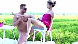 skinny blonde teen fucked hard outdoors on public webcam 😈💦