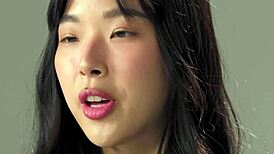 Elle Lee Fingers Hairy Pussy to Shaking Orgasm