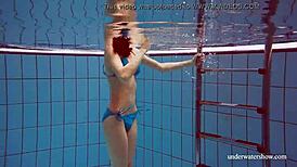 hey check out this tight pussy teen in blue bikini underwater at the beach 🏖️💦