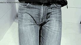jeans soaked warm in toilet, feel that pee rush?