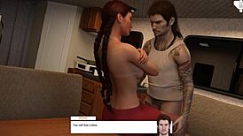 I ride redhead's shaved pussy midnight style creampie merry christmas