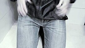 jeans soaked warm in toilet, feel that pee rush?