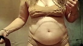 french housewife bound and spanked in pov bdsm session with toys