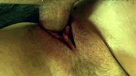 mary's tight wet pussy gets closeup pounding from hubby then creamy cumshot finish