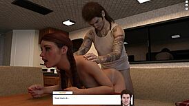 I ride redhead's shaved pussy midnight style creampie merry christmas