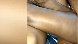 ebony lesbian roughly finger fucks pussy to squirting orgasm close-up