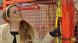 leather-faced cuckold watches wife in stockings get kinky!