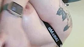 tug life catches chubby milf sandra's candid handjob cum on natural tits