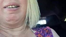 girl flashes her body boldly to passing truck driver