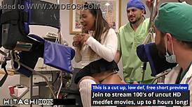 freshman melany lopez moans thru mandatory hitachi orgasm from tampa doctor in latex