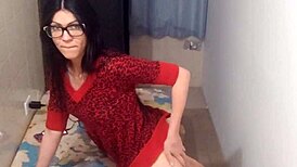 Latina gets doggystyle fucked huge cock gaping pussy sensual rebolando