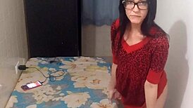 Latina gets doggystyle fucked huge cock gaping pussy sensual rebolando
