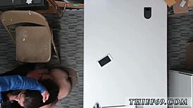 sexy petite teen suspect with tiny tits gets hardcore fucked by old cop in uniform