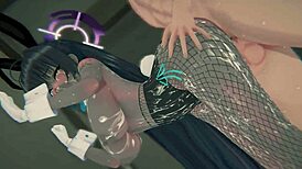 3d hentai karin's defeat: bound choco maid endures pov dp sandwich bukkake creampie gangbang!