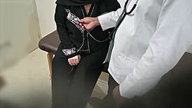 doctor squeezes hijab patient's massive arab tits during hospital checkup