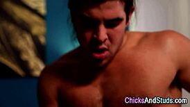 Hooters Hottie Sprayed with Cum After Bent-Over Doggystyle Pounding