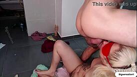 submissive blonde slut dominated humiliated face fucked by monster cock saliva