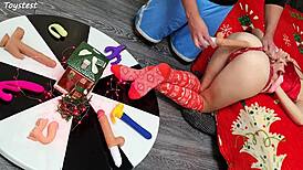 imagine two fat dildos pounding her tight milf pussy double on christmas 🎄🍆💦